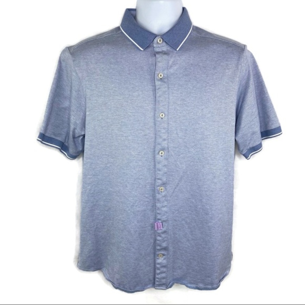 Daniel Cremieux Collection blue & White Soft Cotton Button Down Large